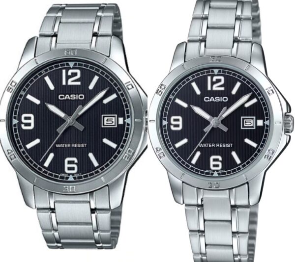 Парні годинники: Casio MTP-V004D-1B2 &  LTP-V004D-1B2