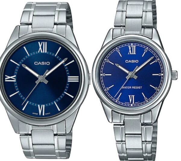 Парні годинники: Casio MTP-V005D-2B5 & LTP-V005D-2B2