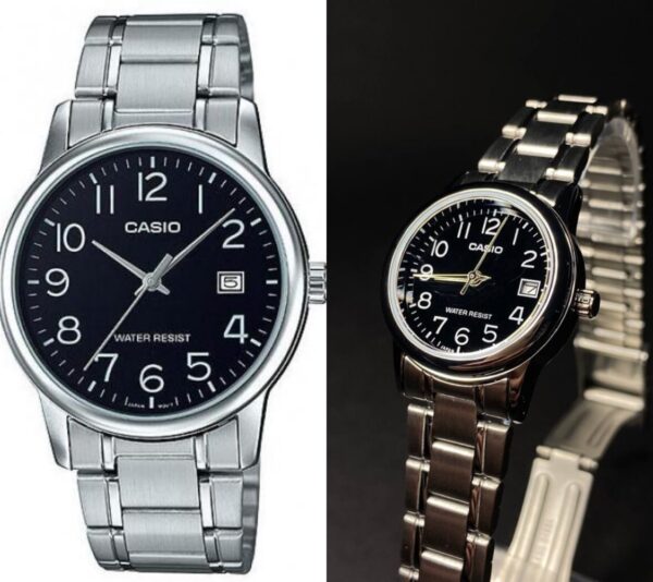Парні годинники: Casio MTP-V002D-1B & LTP-V002D-1B
